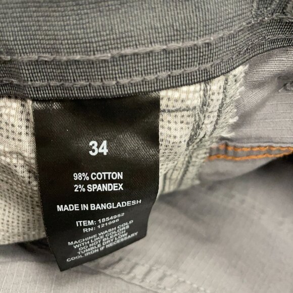 Copper & Oak Men's 34 Gray Venture Ripstop Cargo Shorts Flex Waist N0504 - Picture 8 of 11